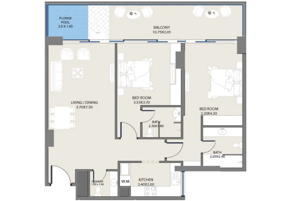 4 Bed Layout