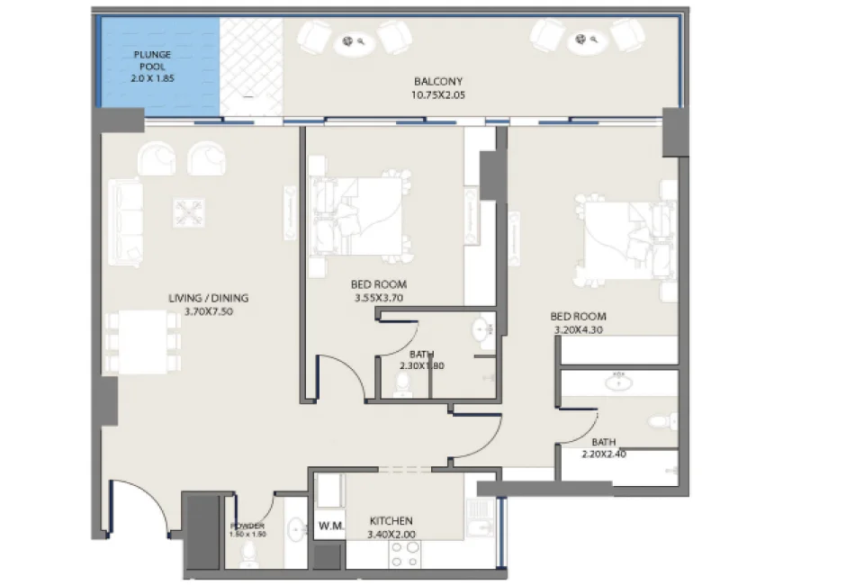 5 Bed Second Floor Plan