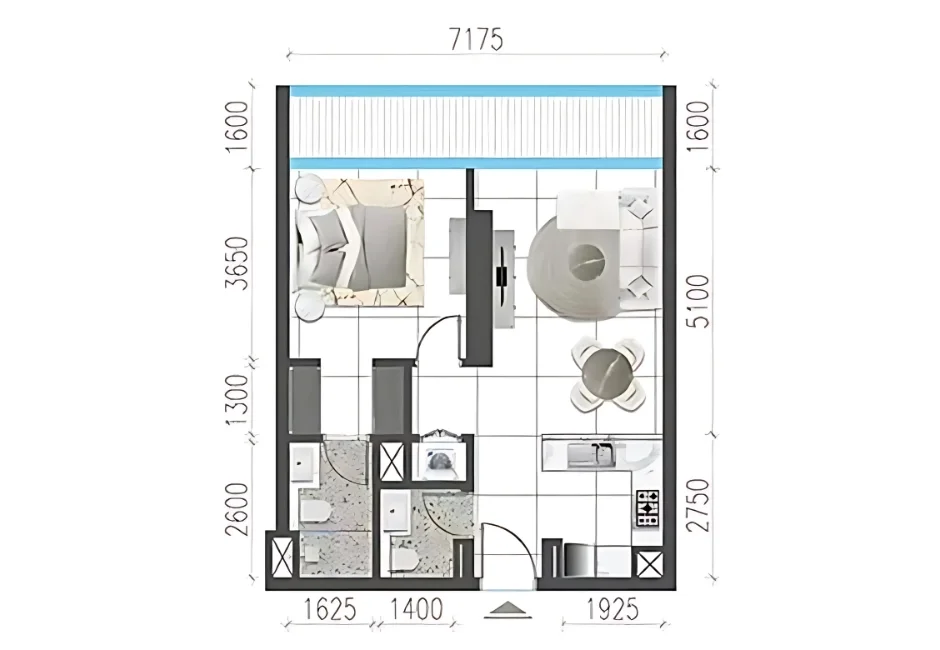 4 Bed Layout